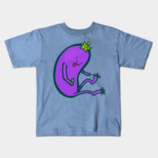 Eggplant Pedicure Kids T-Shirt